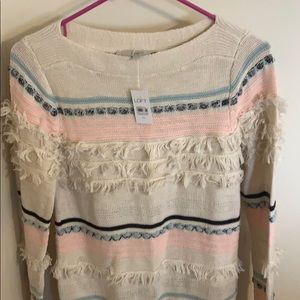 LOFT fringe sweater